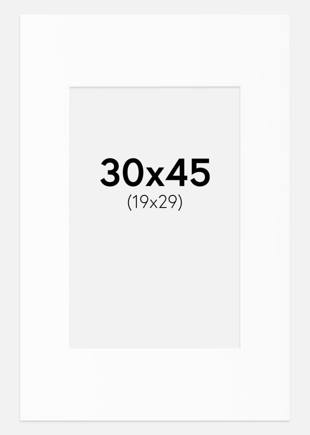 Paspartŭ Bela Standarden Bel notranji rob 30x45 cm (19x29)