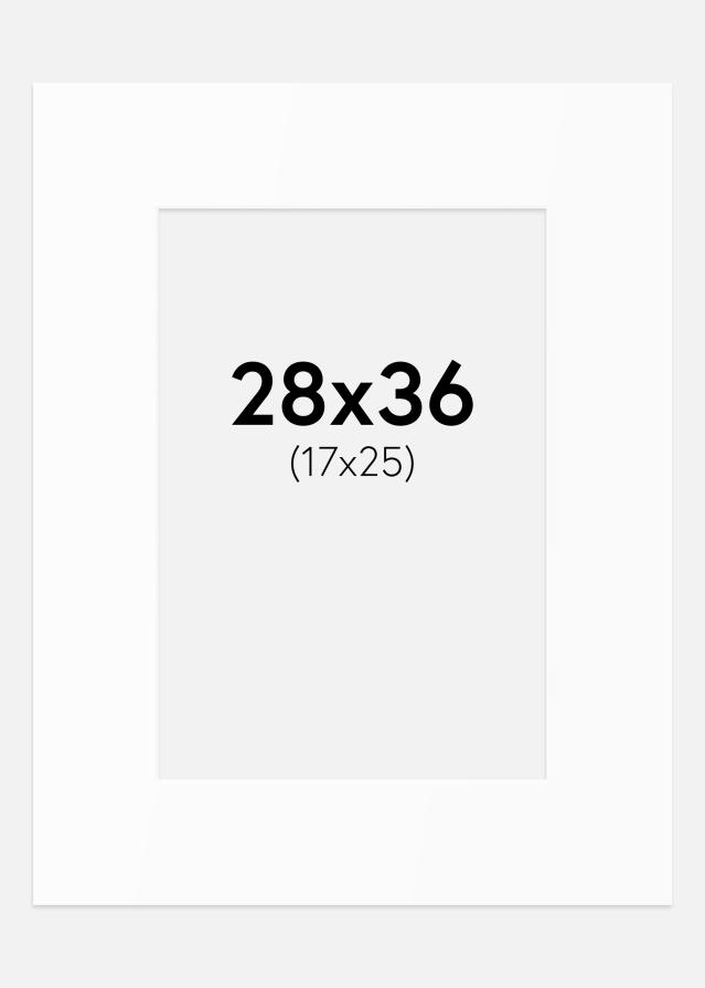 Paspartȗ Beli Standard (Belo Jedro) 28x36 cm (17x25)