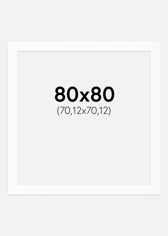 Paspartȗ Beli Standard (Belo Jedro) 80x80 cm (70,12x70,12)