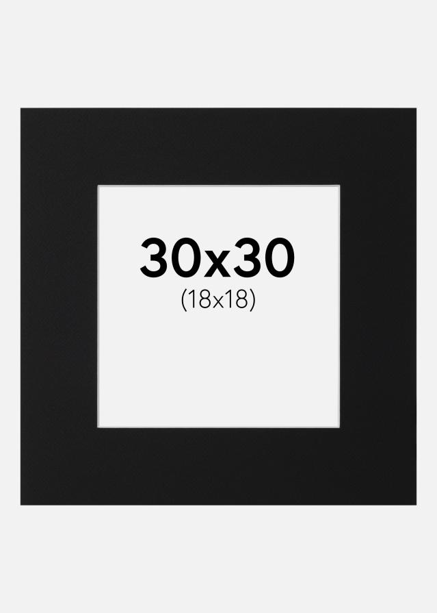 Paspartŭ Črni Standard (Belo Jedro) 30x30 cm (18x18)