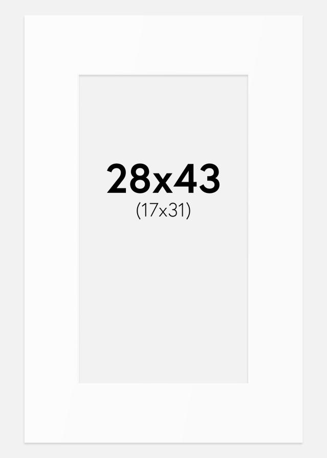 Paspartȗ Beli Standard (Belo Jedro) 28x43 cm (17x31)