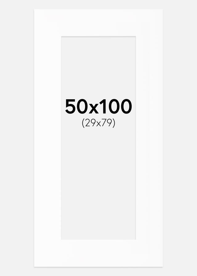 Paspartŭ Bela Standarden Bel notranji rob 50x100 cm (29x79)