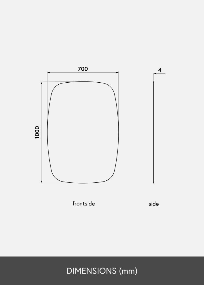 KAILA Ogledalo Curve 70x100 cm