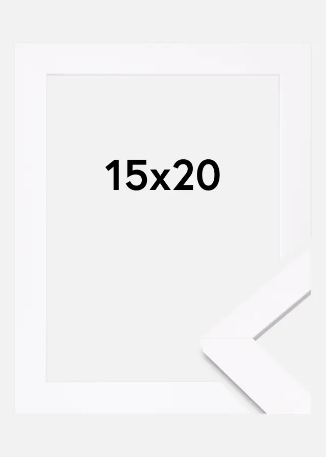 Okvir Deco Akrilno steklo Bela 15x20 cm