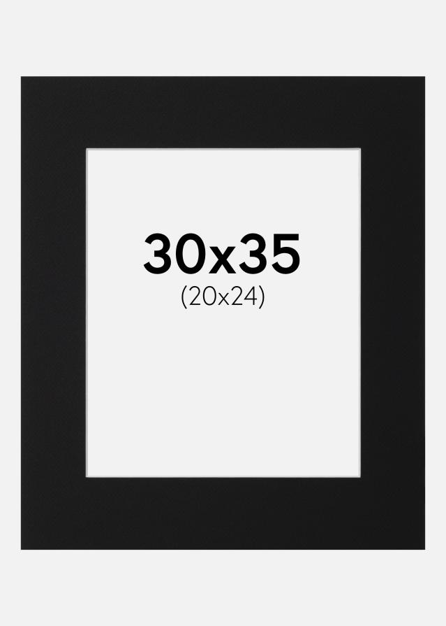 Paspartŭ Črni Standard (Belo Jedro) 30x35 cm (20x24)