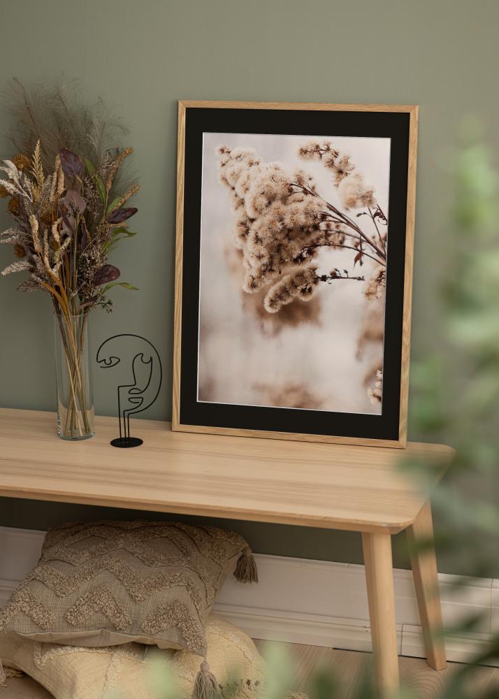 Okvir Trendy Hrast 40x50 cm - Paspartŭ Črna 27x35 cm