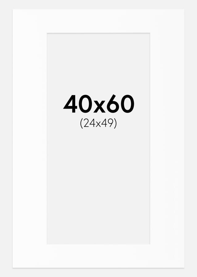 Paspartŭ Bela Standarden Bel notranji rob 40x60 cm (24x49)