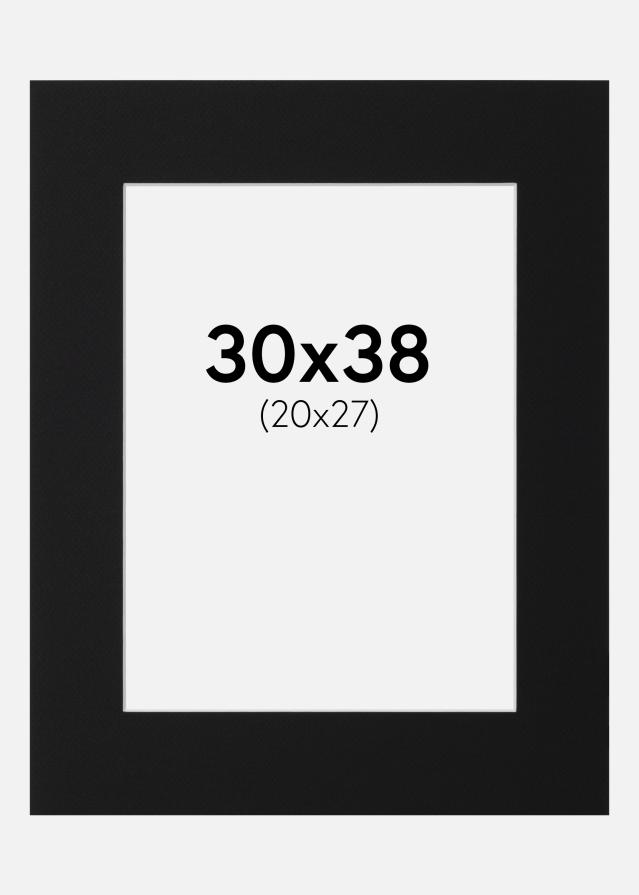 Paspartŭ Črni Standard (Belo Jedro) 30x38 cm (20x27)