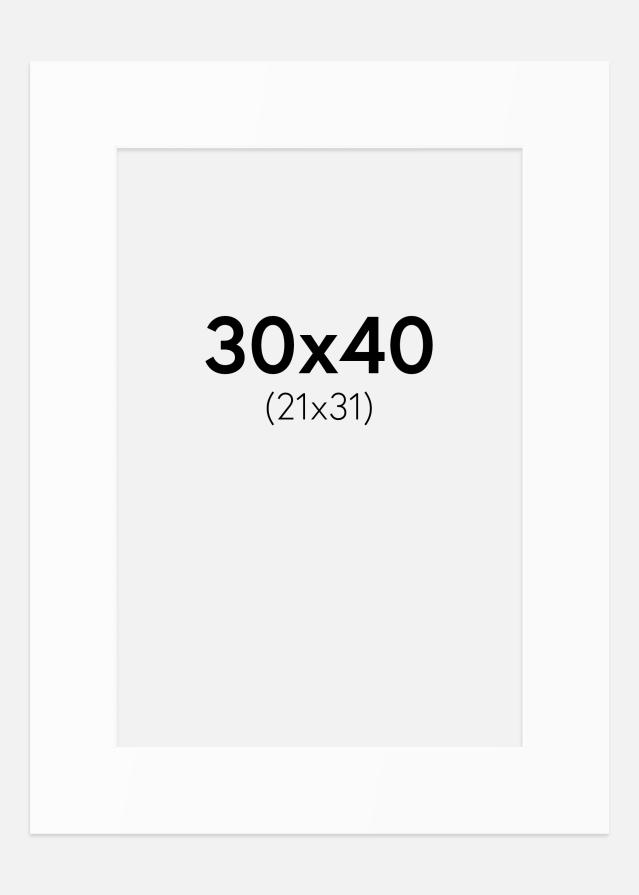 Paspartȗ Beli Standard (Belo Jedro) 30x40 cm (21x31)