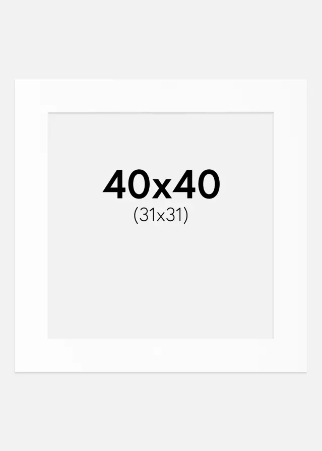 Paspartŭ Bela Standarden Bel notranji rob 40x40 cm (31x31)