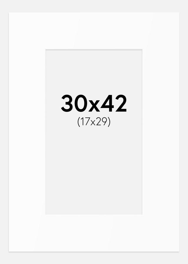 Paspartȗ Beli Standard (Belo Jedro) 30x42 cm (17x29)