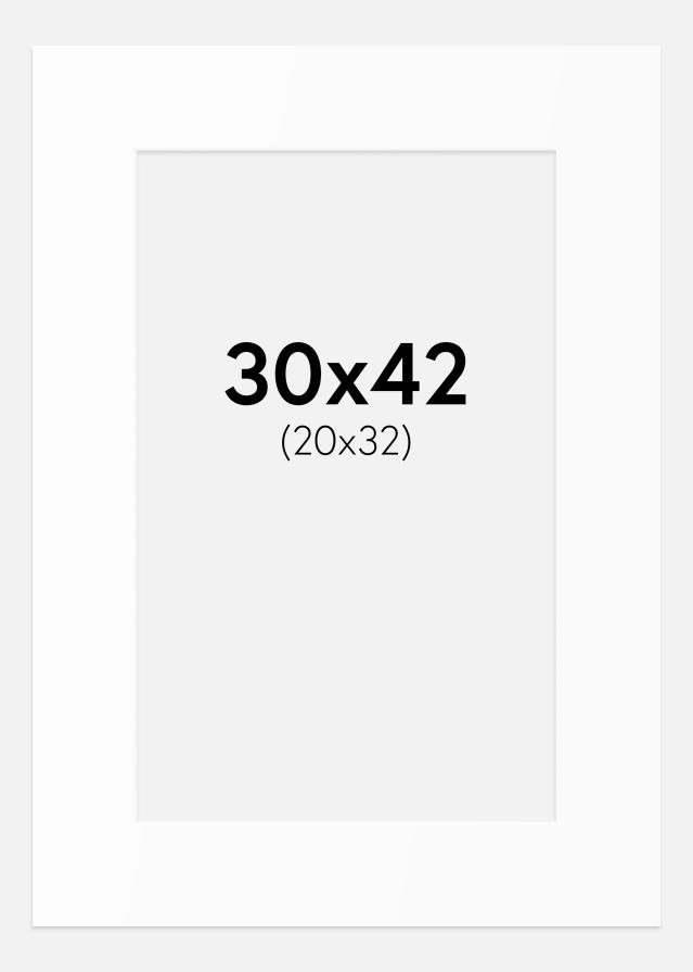 Paspartȗ Beli Standard (Belo Jedro) 30x42 cm (20x32)