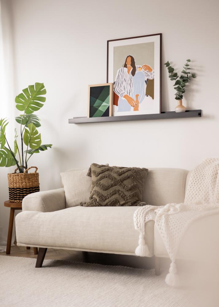 KAILA Polica za slike Črna 130 cm