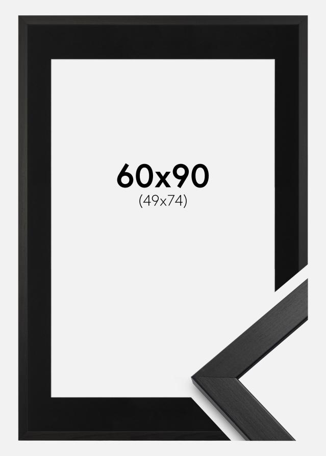 Okvir Eleganten Črna 60x90 cm - Paspartŭ Črna 50x75 cm
