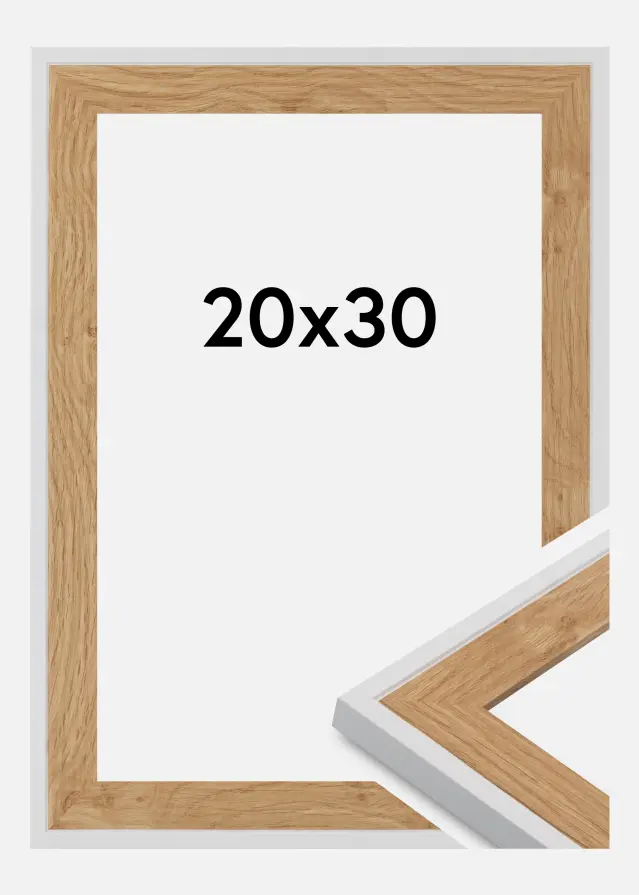 Okvir Linea Akrilno steklo Beech / White 20x30 cm