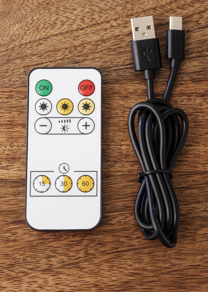 KAILA Radiate Baterijska slika razsvetljava 55 cm - Črna