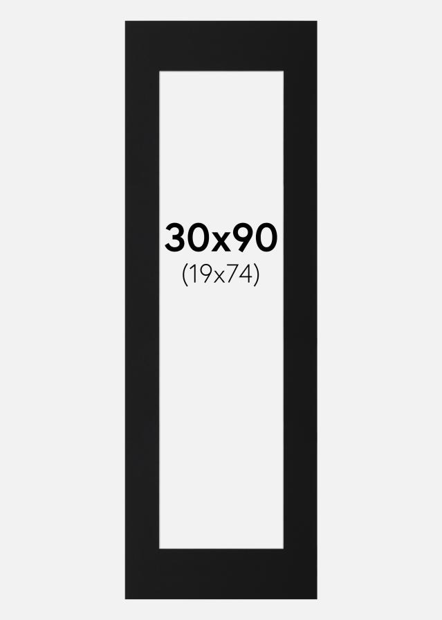 Paspartŭ Črni Standard (Belo Jedro) 30x90 cm (19x74)