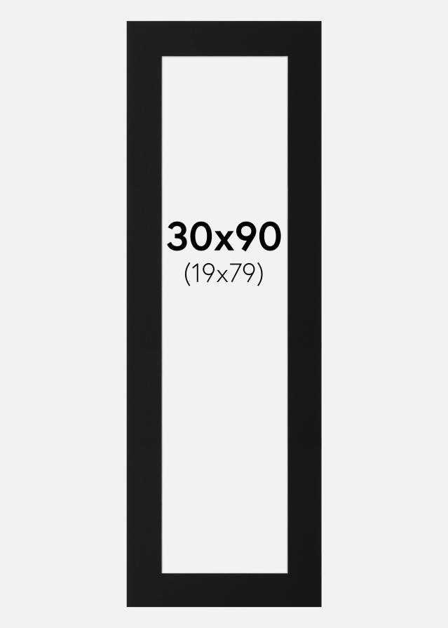 Paspartŭ Črni Standard (Belo Jedro) 30x90 cm (19x79)