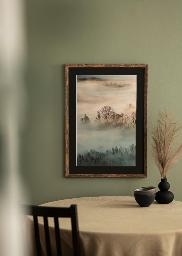 Okvir Fiorito Washed Oak 60x80 cm - Paspartŭ Črna 50x70 cm