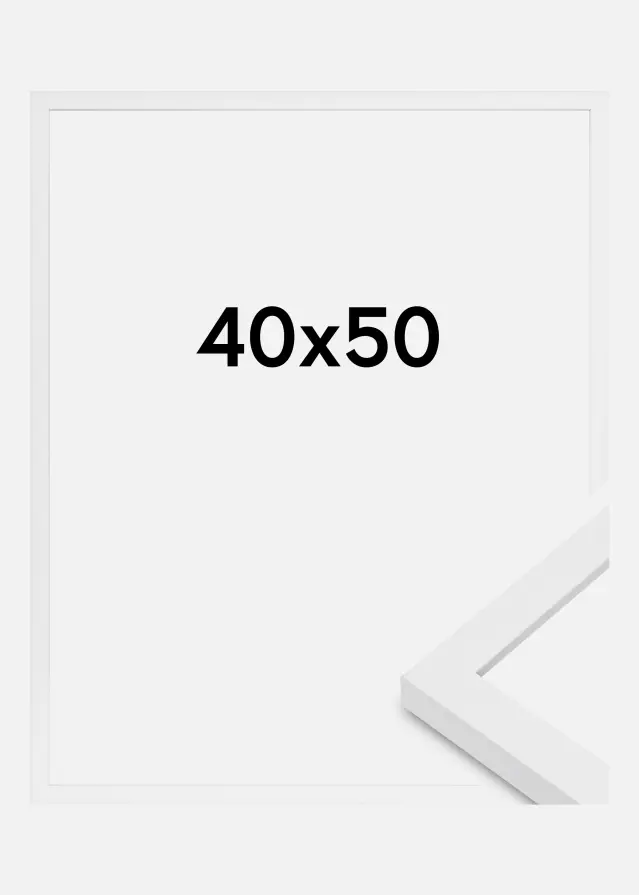 Okvir Modern Akrilno steklo Bela 40x50 cm