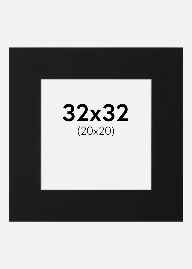 Paspartŭ Črni Standard (Belo Jedro) 32x32 cm (20x20)