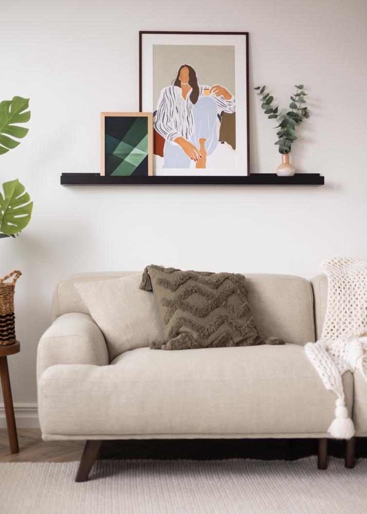 KAILA Polica za slike Črna 130 cm