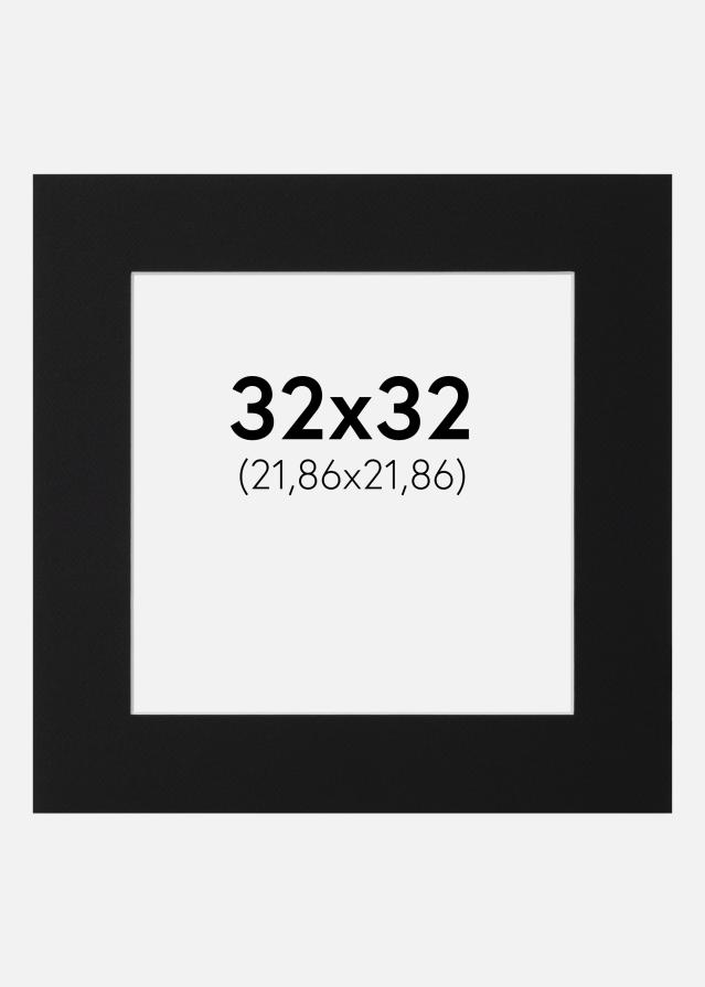 Paspartŭ Črni Standard (Belo Jedro) 32x32 cm (21,86x21,86)