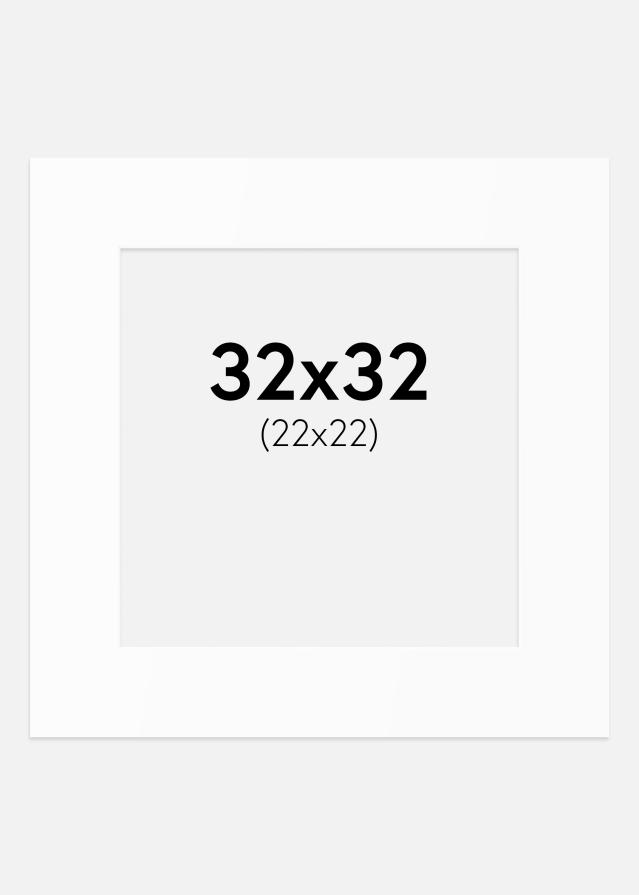 Paspartȗ Beli Standard (Belo Jedro) 32x32 cm (22x22)