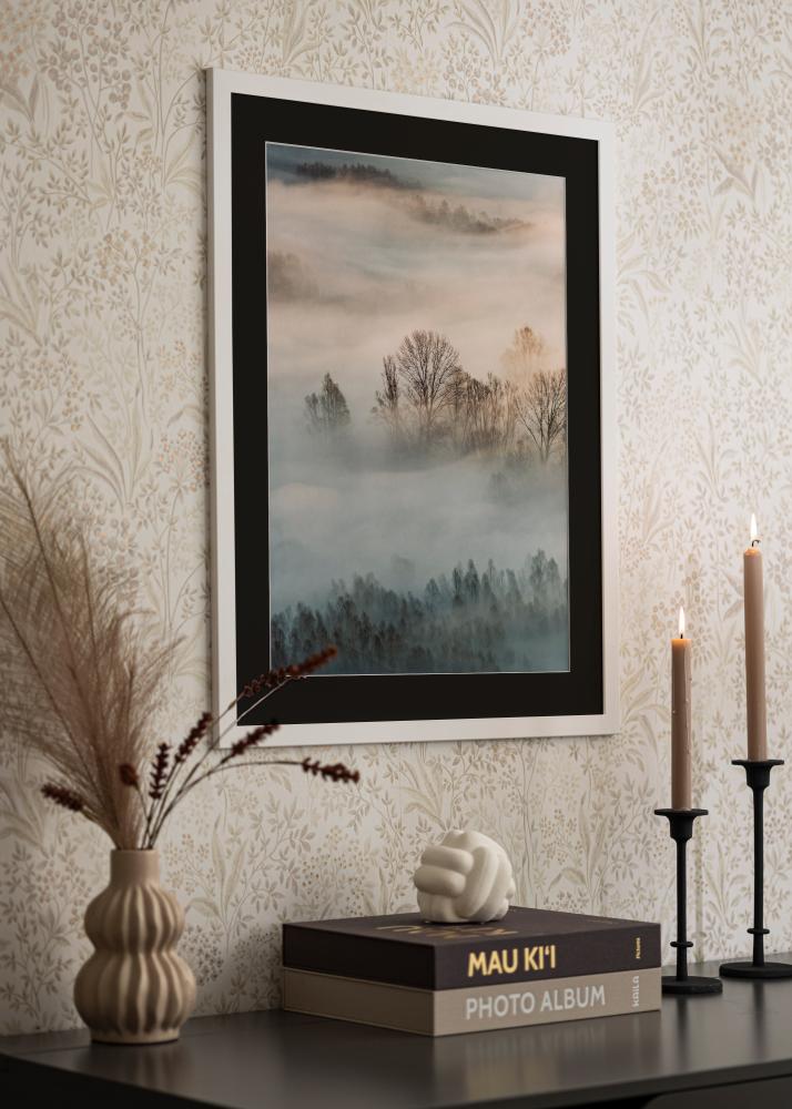 Okvir Trendline Bela 35x45 cm - Paspartŭ Črna 24x34 cm