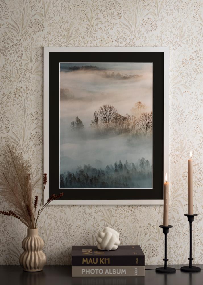 Okvir Trendline Bela 35x45 cm - Paspartŭ Črna 24x34 cm