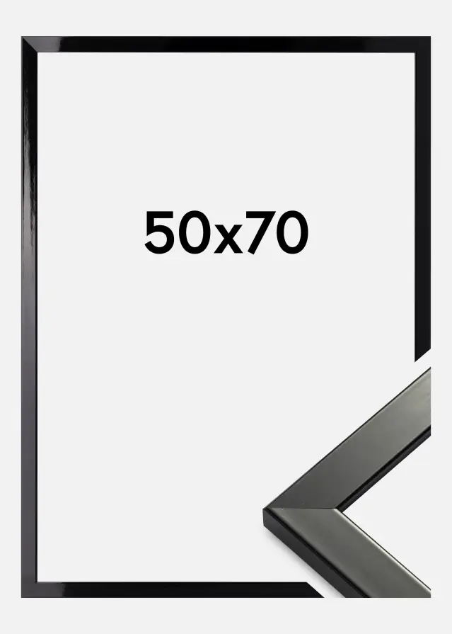 Okvir Uppsala Akrilno steklo Črna visok sijaj 50x70 cm