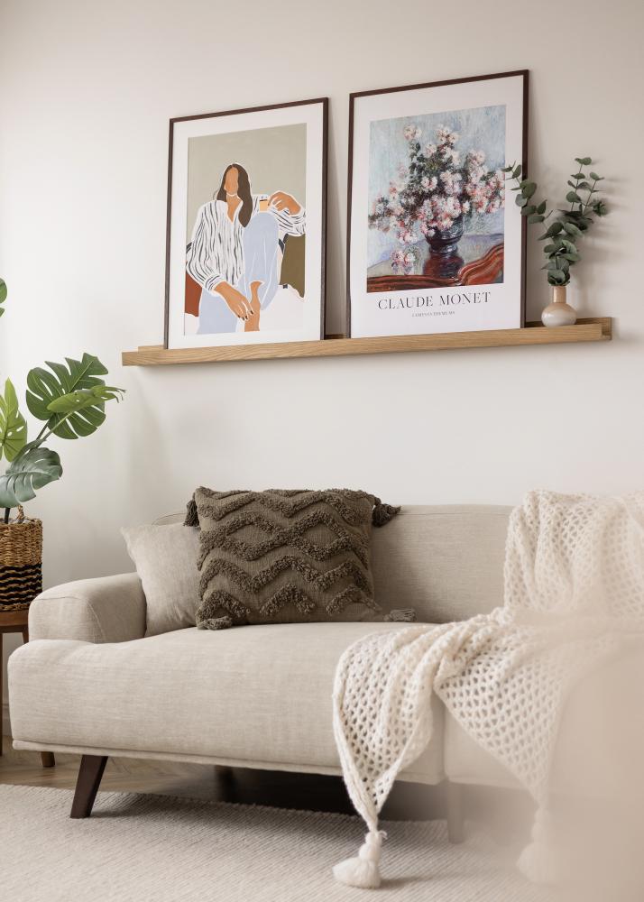 KAILA Polica za slike Masivni hrast 140 cm