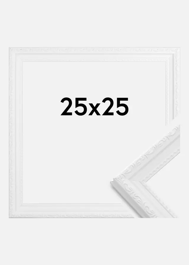 Okvir Abisko Akrilno steklo Bela 25x25 cm