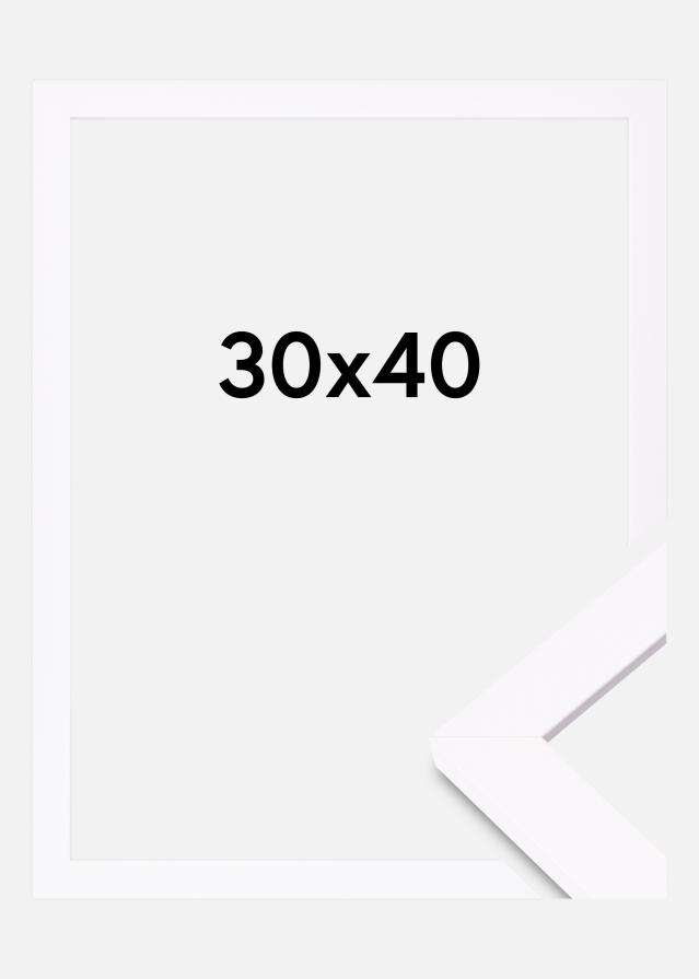 Okvir Deco Akrilno steklo Bela 30x40 cm