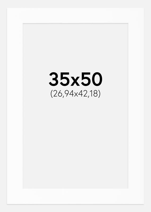 Paspartŭ Bela Standarden Bel notranji rob 35x50 cm (26,94x42,18)