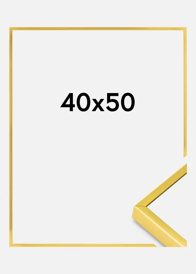 Aluminijast okvir Akrilno steklo Zlata 40x50 cm
