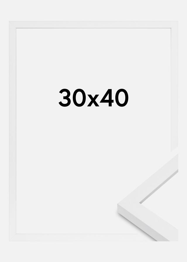Okvir Modern Akrilno steklo Bela 30x40 cm