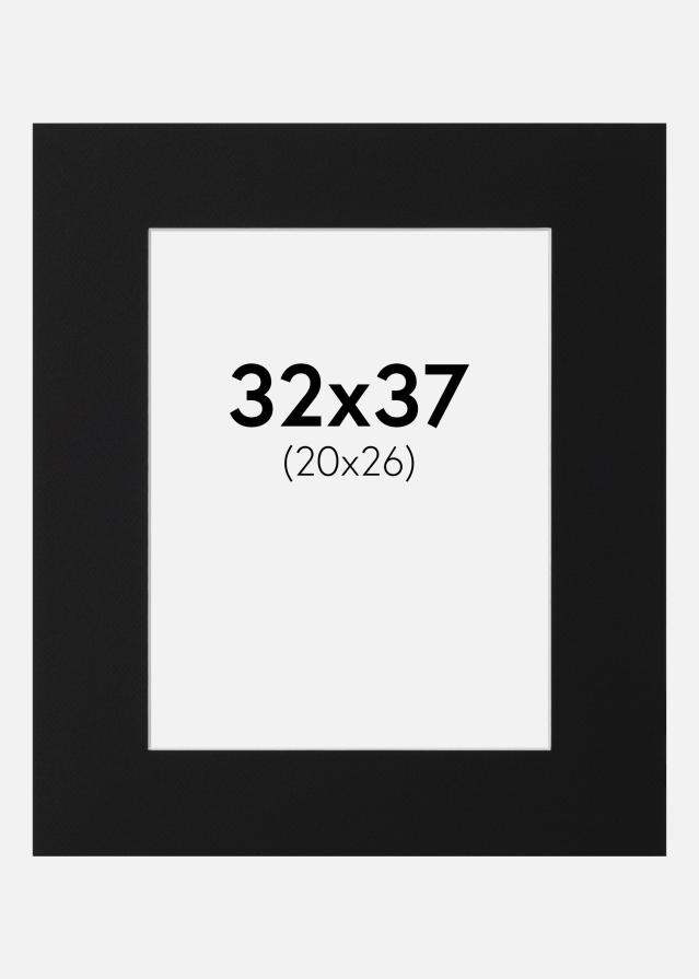 Paspartŭ Črni Standard (Belo Jedro) 32x37 cm (20x26)