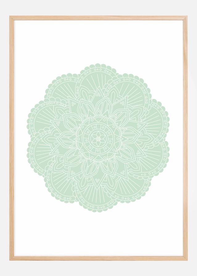 Abstract Green Mandala Poster