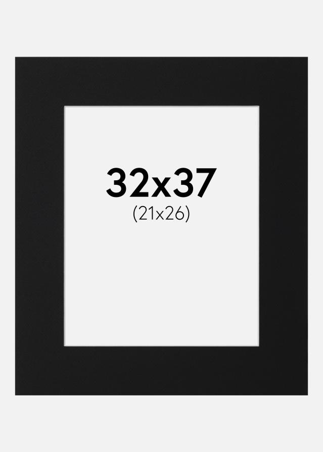 Paspartŭ Črni Standard (Belo Jedro) 32x37 cm (21x26)