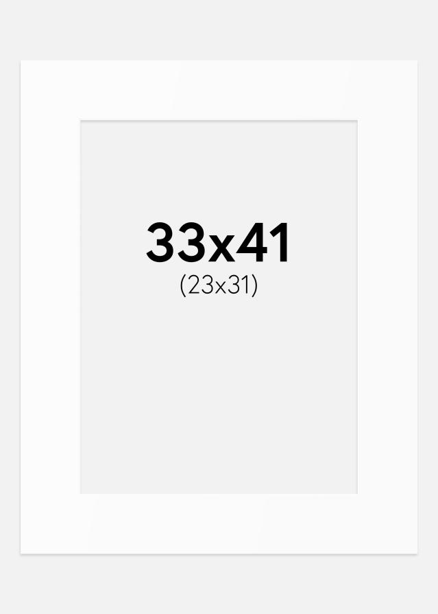 Paspartȗ Beli Standard (Belo Jedro) 33x41 cm (23x31)