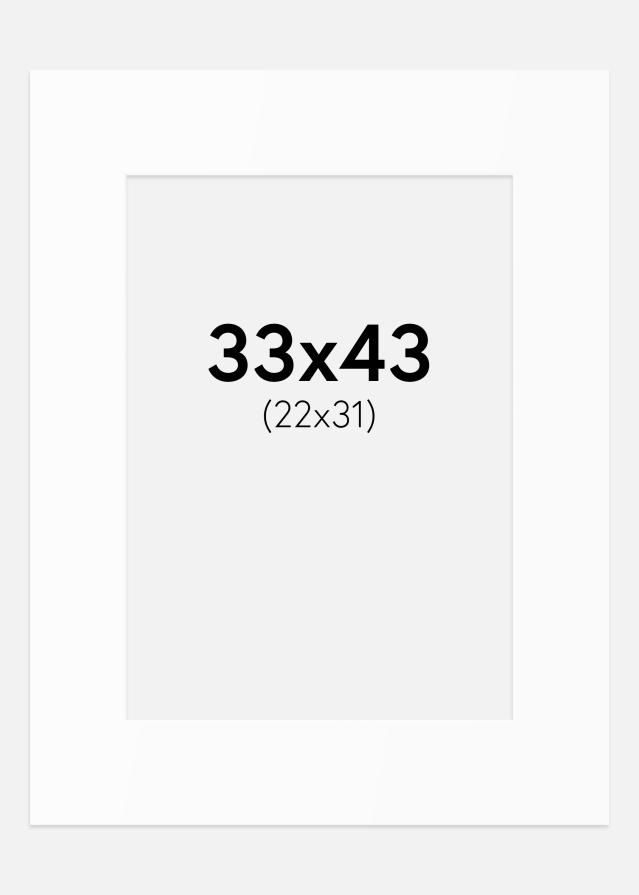 Paspartȗ Beli Standard (Belo Jedro) 33x43 cm (22x31)