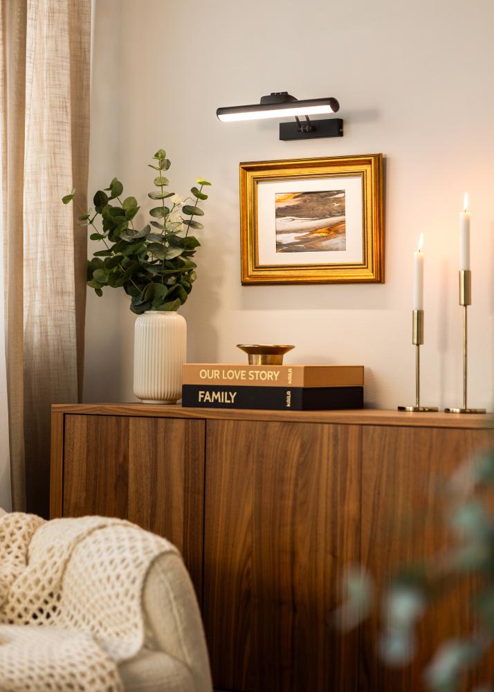 KAILA Luster Baterijsko napajanje stenske svetilke za slike 32 cm - Črna