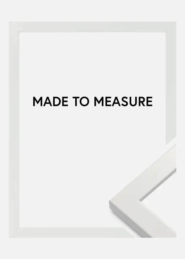 Okvir White Wood Glossy - Poljubna velikost