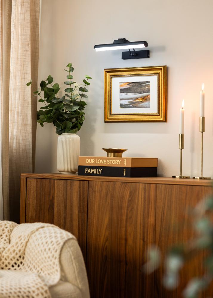 KAILA Luster Baterijsko napajanje stenske svetilke za slike 32 cm - Črna