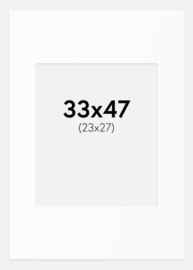 Paspartȗ Beli Standard (Belo Jedro) 33x47 cm (23x27)