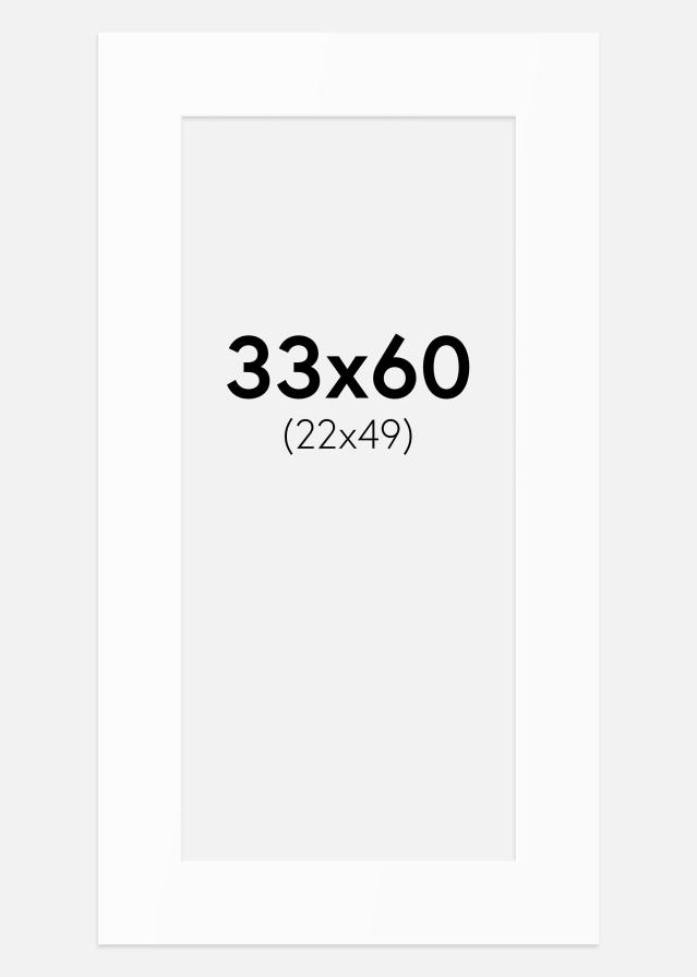 Paspartȗ Beli Standard (Belo Jedro) 33x60 cm (22x49)