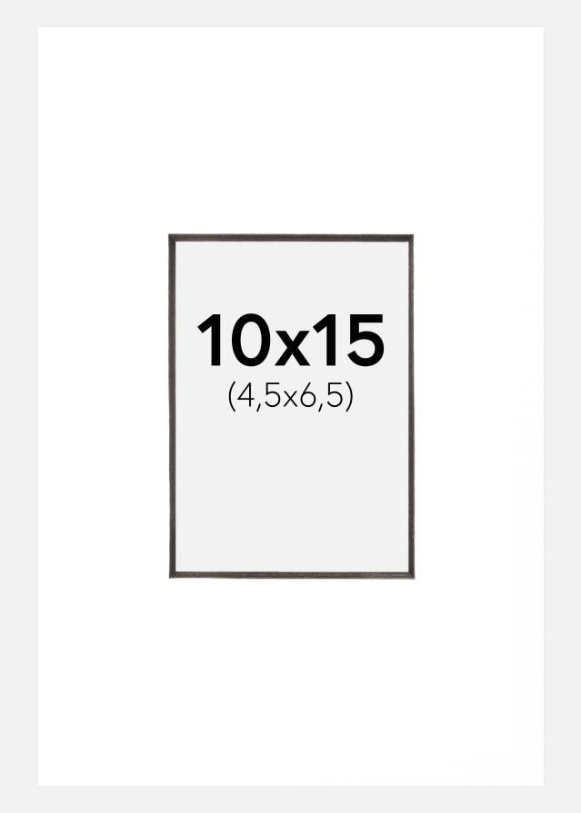 Paspartŭ Bela Črn notranji rob 10x15 cm (4,5x6,5 cm)