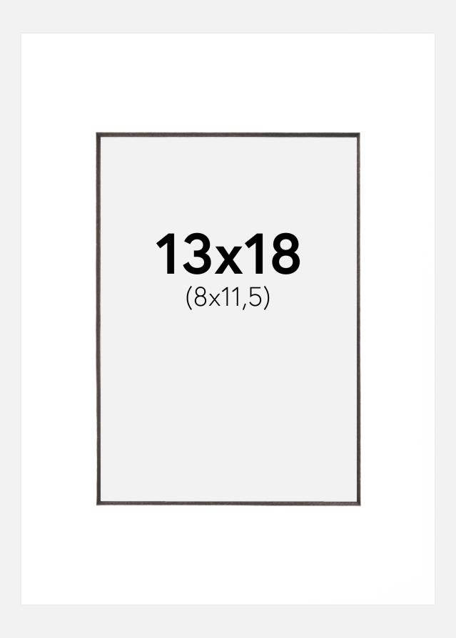 Paspartŭ Bela Črn notranji rob 13x18 cm (8x11,5 cm)