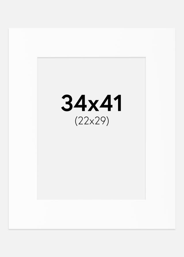 Paspartȗ Beli Standard (Belo Jedro) 34x41 cm (22x29)